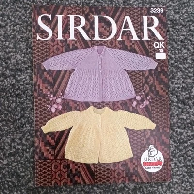 SIRDAR Vintage Baby Matinee Jacket Pattern, 19" Easy Knit, QK. PHOTOCOPY