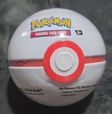 Pok&eacute;mon Pok&eacute; Ball Tin for Pok&eacute;mon TCG White/Red Standard Cards Age 6+ 2024