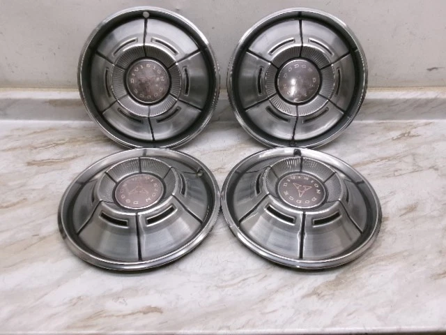1970 1971 Dodge Dart Division 14" Set 4 Wheel Center Hubcap Hub Cover Caps - Image 4 of 4