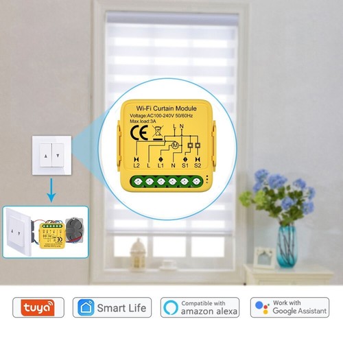 Tuya Wifi Smart Rolladen Jalousien Schalter Modul Zeitschaltuhr Für Alexa Google - Bild 4 von 14