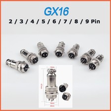 GX16 Aviation Plug 2 3 4 5 6 7 8 9 Pin Metal Male Female Panel Cable Connector