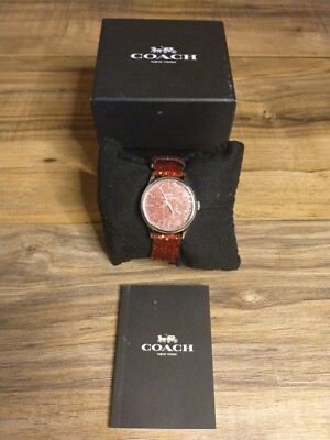 Coach W1549 Watch Ruby-w-ips Red Red Calf Skin