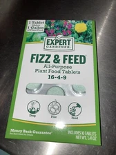 Expert Gardener Fizz and Feed, All Purpose Plant Food Tablets, 16-4-9