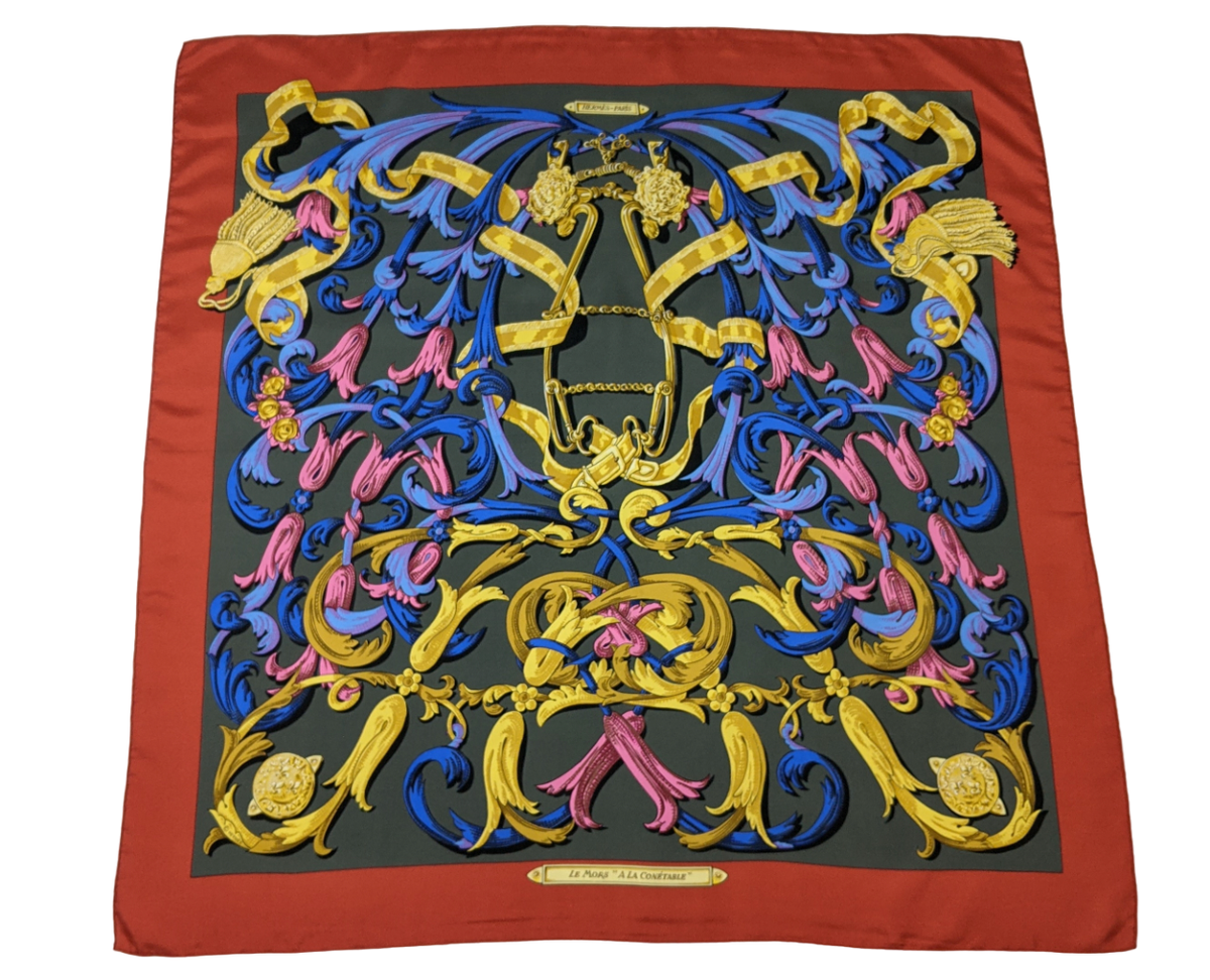 Hermes Le Mors A La Conetable Silk Scarf | eBay