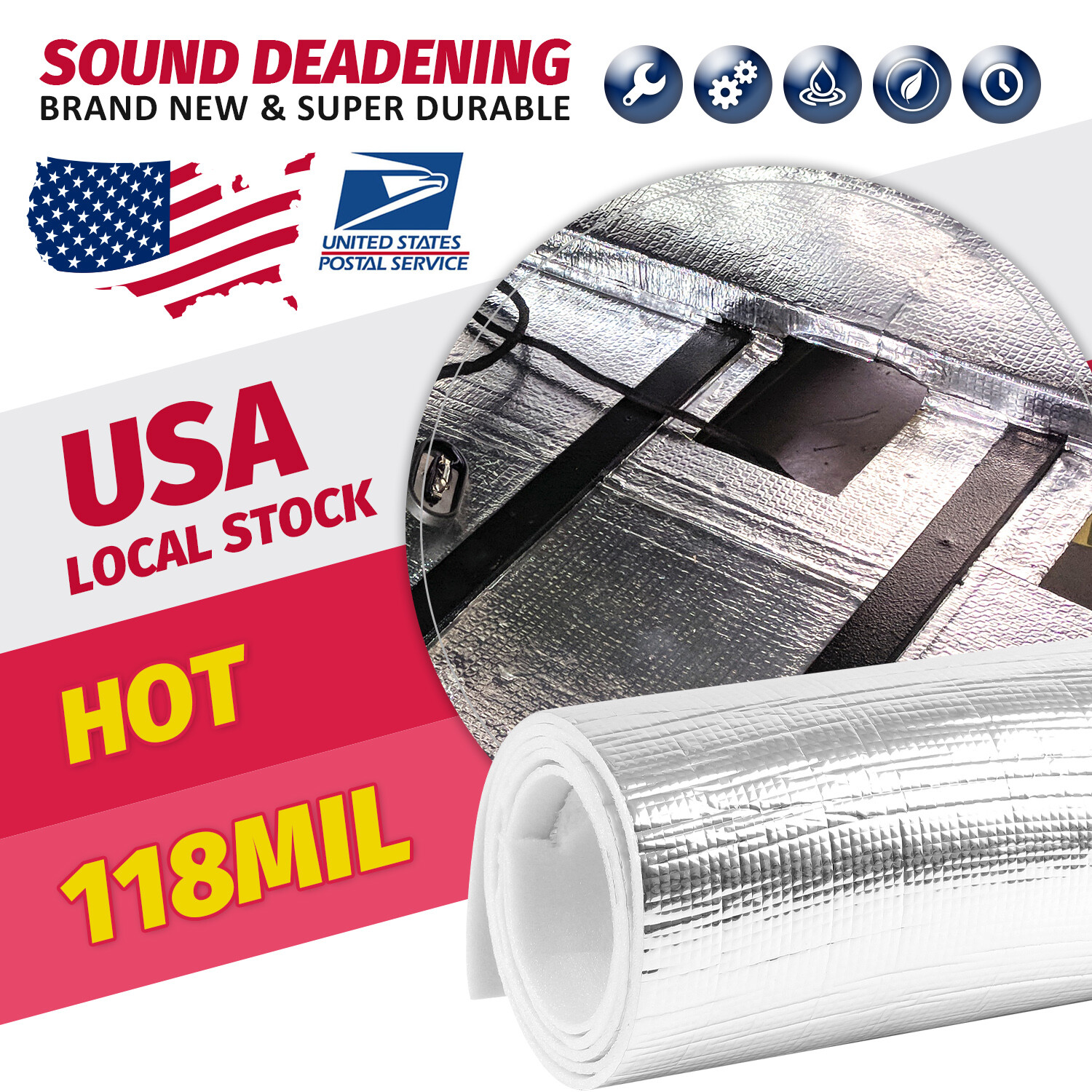 Vehicle Car Sound Deadener Reflective Insulation Mat Heat Guard 39