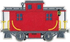Patch - Red Caboose Train Car Railroad Railways Iron On #110116