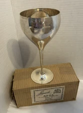 Vintage Leonard  E.P.N.S. Silver Plated Water Goblet Wine Goblet Made in India