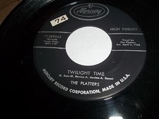 THE PLATTERS 45 Twilight Time / Out Of My Mind EX TO NM MERCURY