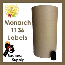 Labels for Monarch 1136 two line price gun - Tan - ink roller included