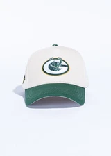 Green Bay Packers X Bucks Parody Reference Snapback Hat Cream/Green
