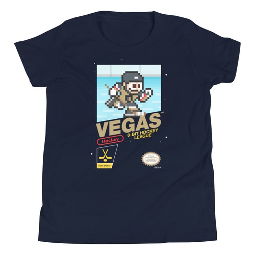 Vegas Golden Knights Hockey Team Jersey 8-bit Nintendo Youth Kid Child T-Shirt - Picture 7 of 9