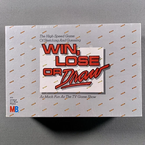 Win Lose or Draw Board Game by Milton Bradley 1987 New Sealed Vintage NWT