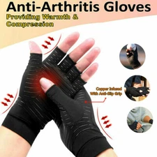Copper Arthritis Compression Gloves Hand Wrist Brace Support Joint Pain Relief
