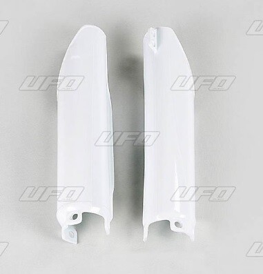 Protection fourche UFO blanche pour réparer le train avant des HONDA CRF 450
