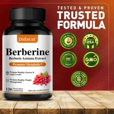 Berberine Enhances Immune Function Improves Cardiovascular Health 30-120 Pills
