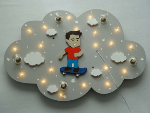 LED Kids Room Ceiling Light "Skater"; Handmade and Custom - Picture 1 of 37