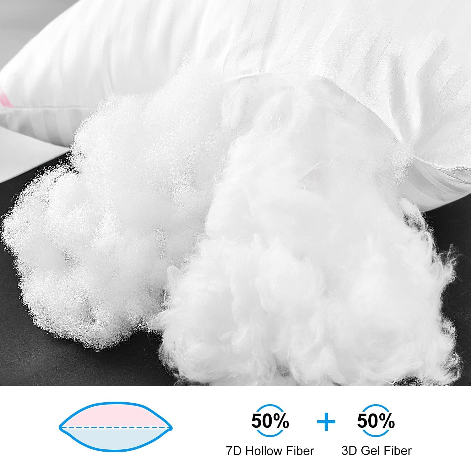 EIUE Hotel Collection Bed Pillows for Sleeping 2 Pack Queen Size