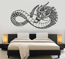 Vinyl Wall Decal Japanese Dragon Fantasy Asian Style Stickers (1544ig)