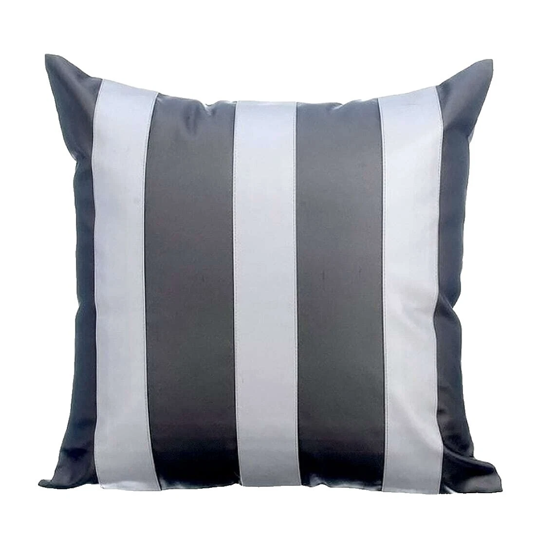 Guestroom Faux Leather Striped Home Décor Pillows