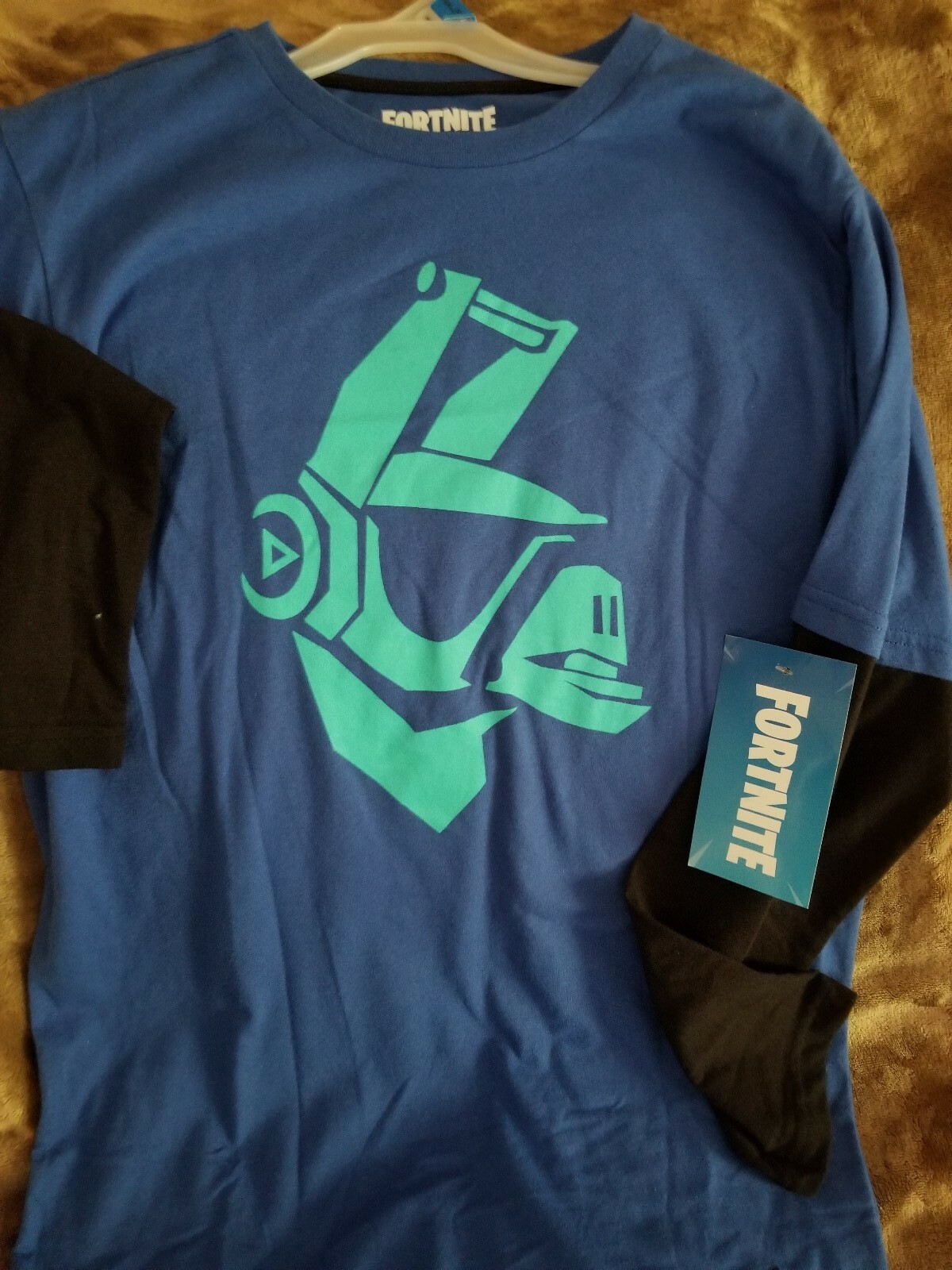 Fortnite "DJ Yonder SG" Long Sleeve Licensed T-Shirt,Royal/Black, 2X (18) Junior