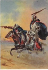 Italian Art Postcard Military in Eritrea Africa Gruppo Squadroni Spahis