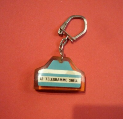 porte clef clés SHELL telegramme Shell que j'aime vintage 