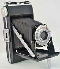 Antique Folding BELLOWS Camera ANSCO Viking Readyset  CLEAN CLEAR GLASS