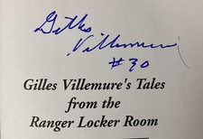 Gilles Villemure Signed Book Rangers Locker Room HCB Hockey HOF Auto JSA #1