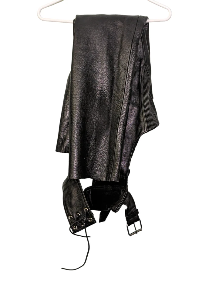 Pantalones de motociclista Pro-Rider de cuero negro talla XS Foto 2 de 4