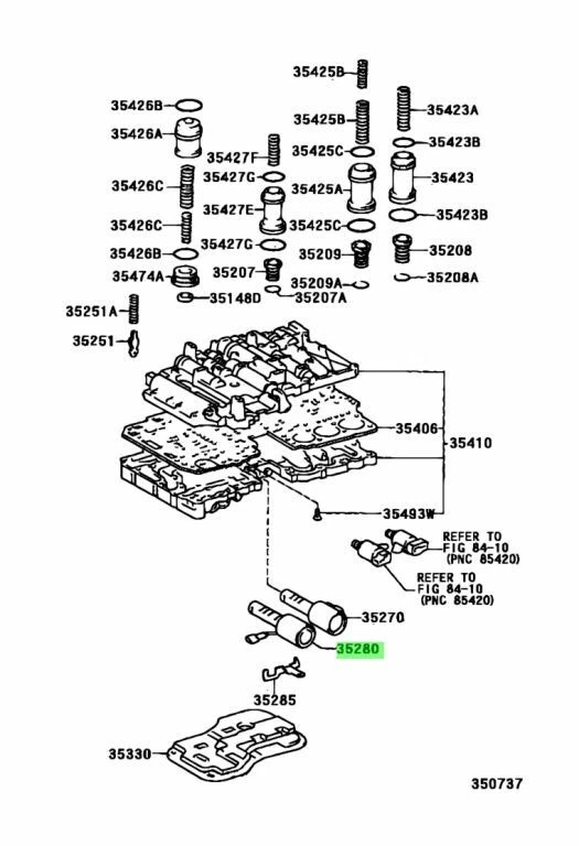 Control de bloqueo de solenoide de válvula TOYOTA genuino OEM LEXUS GS300 35280-30040 Foto 3 de 3