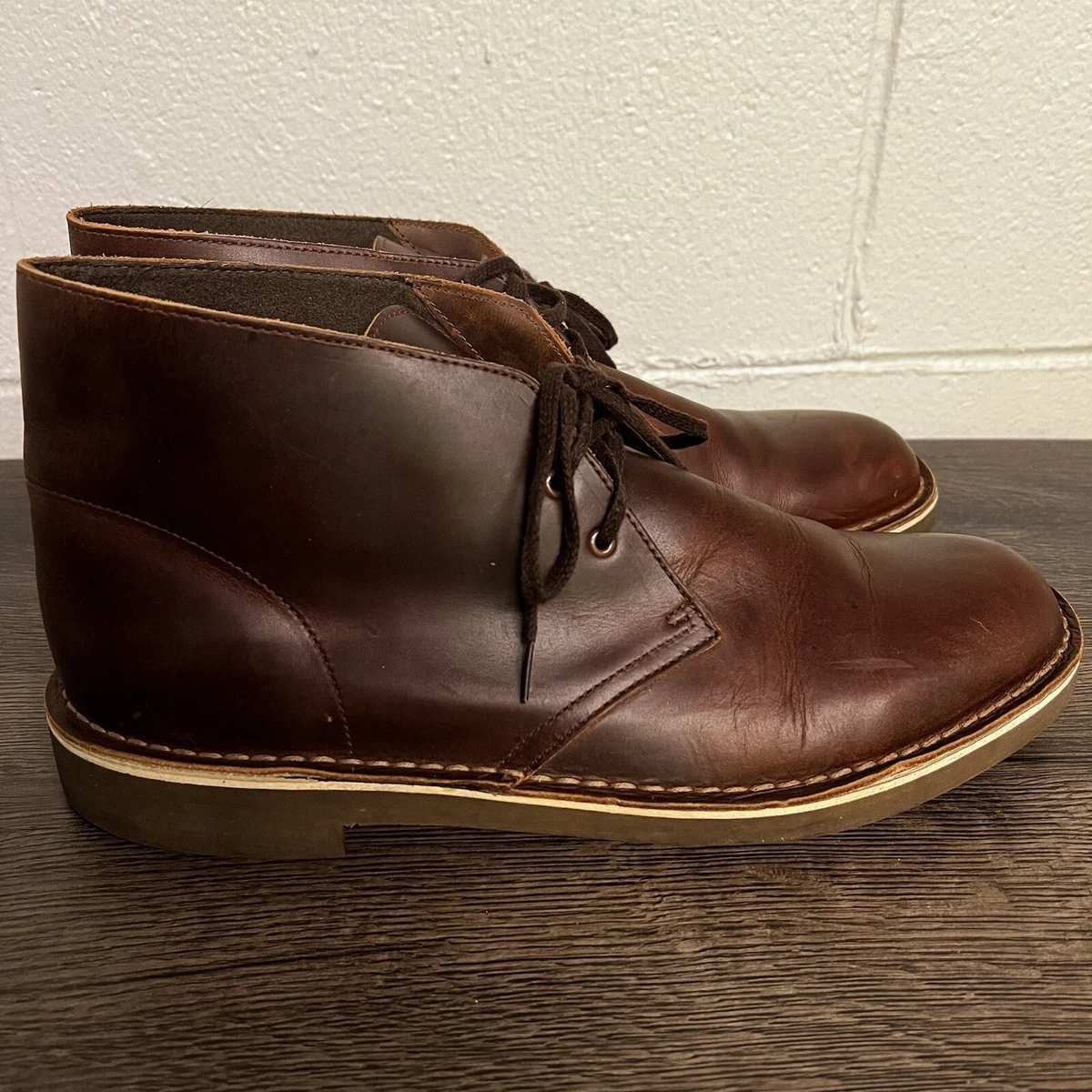 Brown Clarks Bushacre Leather Boots for Men for sale | eBay