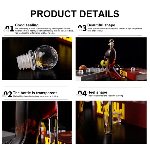 12 oz/25 oz Único Divertido Decantador Fiesta Bebida Whisky Decantador Vaso Barware - Imagen 5 de 10