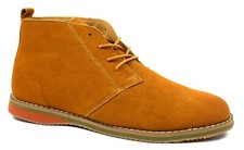 MENS LEATHER SUEDE BLACK BOOTS LACE UP ANKLE DESERT CHUKKA NAVY SHOES SIZES 6-12