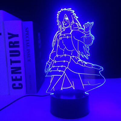 3D LED Tischlampe Anime Figur Madara Nachtlichter Kinderzimmer Dekor Geschenk