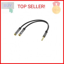 KINGTOP Headset Splitter, 3.5mm Headphone Mic Splitter Cable for Headset with Se