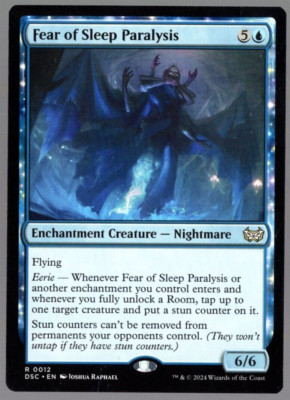Fear of Sleep Paralysis 0012 Non Foil Rare Duskmourn MTG Near Mint