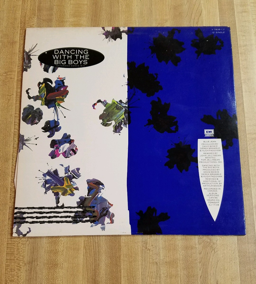 David Bowie Blue Jean Extended Dance Mix NM with HYPE STICKER