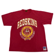 Vintage Washington Redskins Shirt Mens XL Nutmeg Mills NFL Red Gold