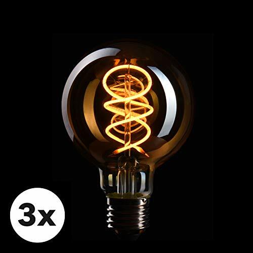 CROWN LED 3 x Edison Glühbirne E27 Fassung, Dimmbar, 4W, 2200K, Warmwe(3x) CROWN LED 3 x Edison Glühbirne E27 Fassung, Dimmbar, 4W, 2200K, Warmwe(3x)