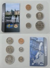 Schweden KMS Kursm&uuml;nzensatz 1979-1984 im Blister unz.