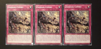 Yu-Gi-Oh! 3x Zoodiac Combo, RATE-EN071, Common, 2nd Edition, German, NM