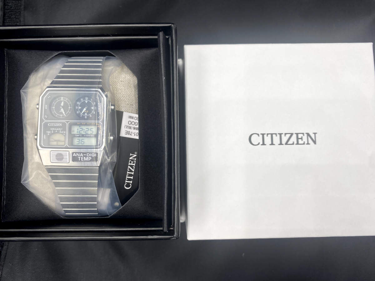 CITIZEN ANA-DIGI-TEMP SILVER 腕時計 CITIZEN ANA-DIGI TEMP Reproduction Model Watch Silver JG2101