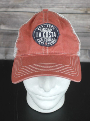 LA COSTA CARLSBAD CALIFORNIA Omni Resort Baseball Cap Mesh Back Orange White