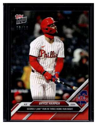 2024 Topps Now #34 Bryce Harper Red Parallel #d /10 | eBay