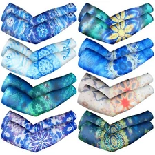 8 Pairs Farm Gardening Sleeves Arm Sleeves UV Sun Protection for Women