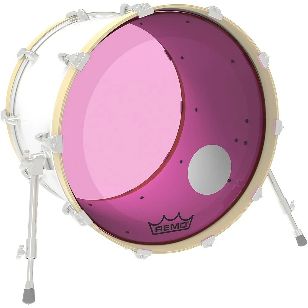 Remo Powerstroke P3 Colortone Pink Resonant Bass Drum Head w 5