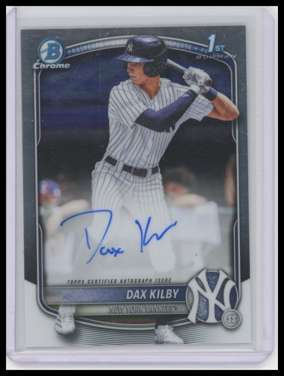 2025 Bowman Draft Chrome Dax Kilby Auto 1st Prospect #CPA-DK New York Yankees