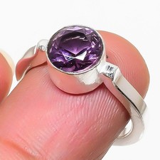 Purple Amethyst Gemstone Handmade 925 Sterling Silver All Size Ring For Gift