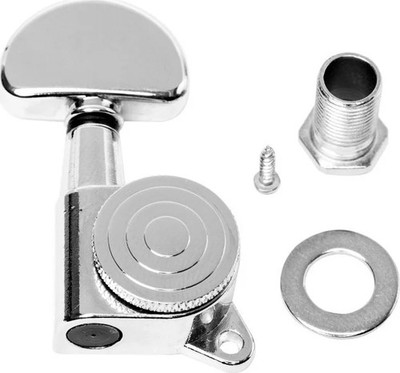 Deluxe machine heads 3 x 3, with locking system, for electric guitar, chrome ...