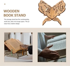 Wooden Quran Holder Bible Stand Prayer Book Display Reading Stand - Folding B...